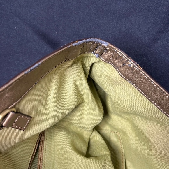 Fossil Handbag Hawaiian Print W/Wooden Handles - Picture 12 of 13